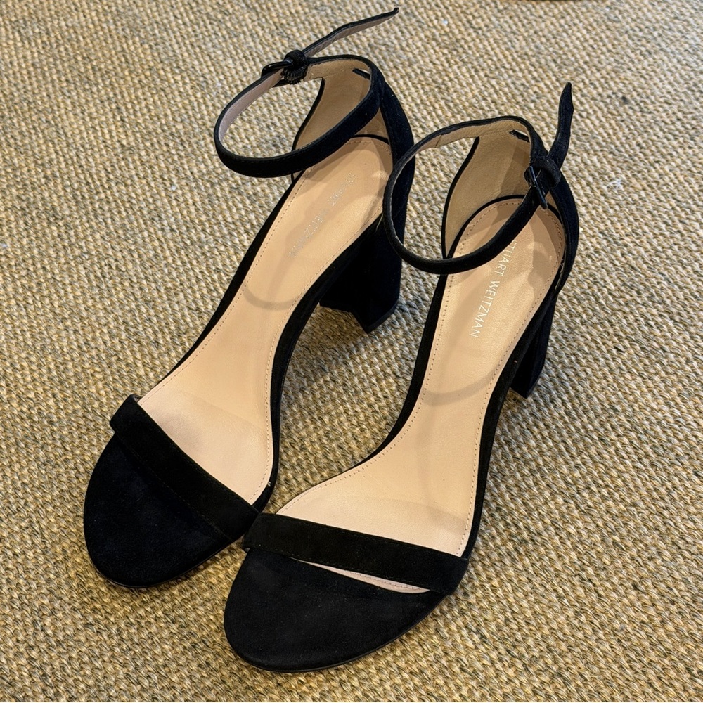 Stuart Weitzman Black Suede Heels